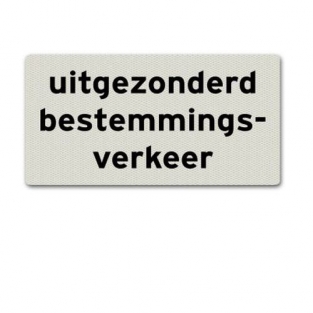 ONDERBORD 0B104 UITGEZONDERD BESTEMMINGSVERKEER